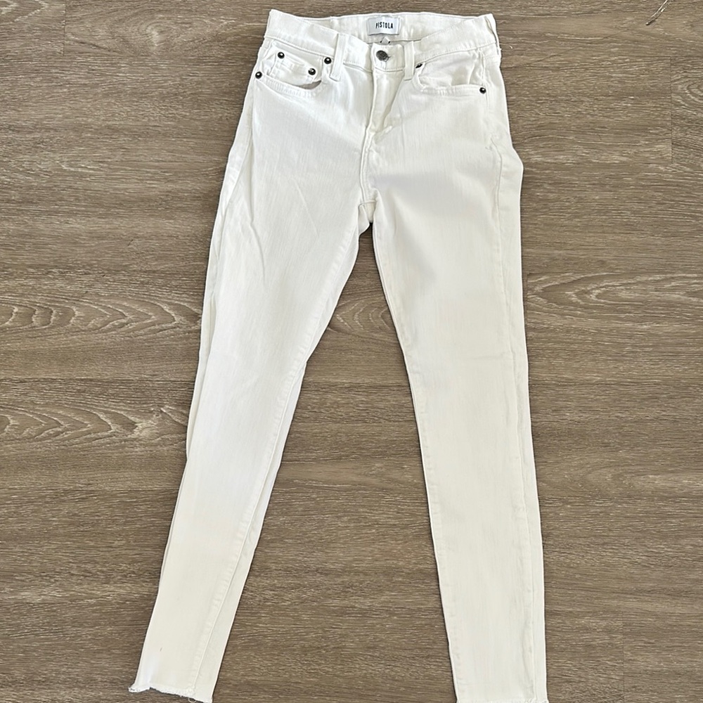 Pistola White Skinny Jeans with Sleek Fit